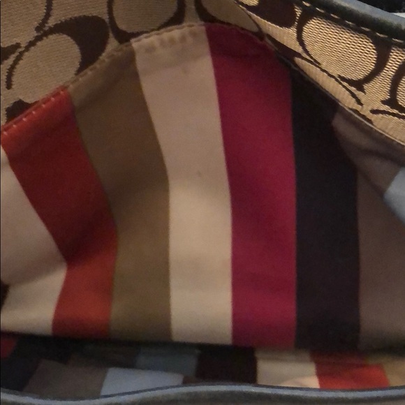 Coach Signature Hobo with Leather Trim - Picture 9 of 11